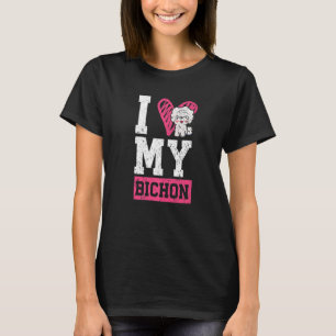 T-shirt J'Aime Mon Bichon Frise Curly Hair Puppy