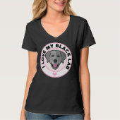 T-shirt J'aime mon Black Lab (Devant)