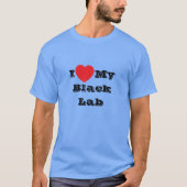 T-shirt J'aime mon Black Lab (Devant)