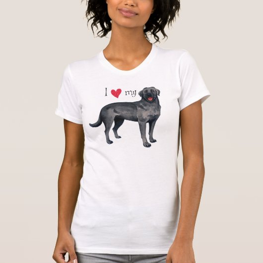 T-shirt J'aime mon Black Lab (Devant)