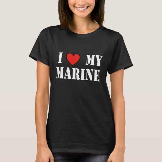 T-SHIRT J'AIME MON BLKT MARIN (Devant)