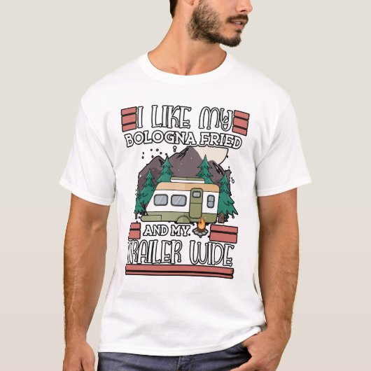 T-shirt J'Aime Mon Bologna Frit Et Mon Large Camper De Bai (Devant)