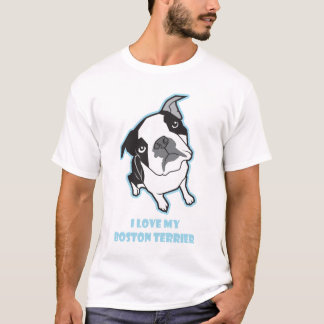 T-shirt J'aime mon Boston Terrier