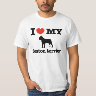 T-shirt J'aime mon Boston Terrier