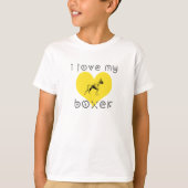 T-shirt j'aime mon boxeur (Devant)