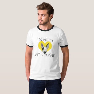 T-shirt j'aime mon bull terrier