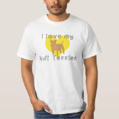 T-shirt j'aime mon bull terrier (Devant)