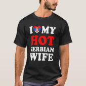 T-shirt J'aime mon cadeau Hot Serbian Femme Funny Mari Mar (Devant)
