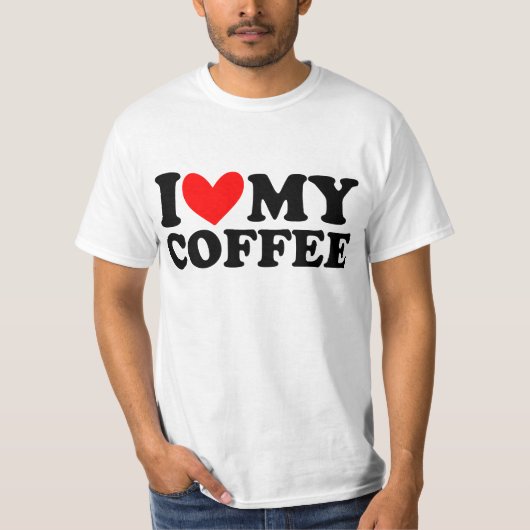 T-shirt j'aime mon café (Devant)