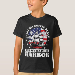 T-shirt J'Aime Mon Café Noir Et Mon Thé Dans Le Port Nous