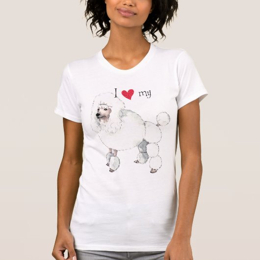 T-shirt J'aime mon caniche (Devant)