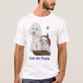 T-shirt J'aime mon caniche (Devant)