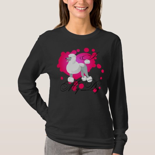 T-shirt J'aime mon caniche T- (Devant)