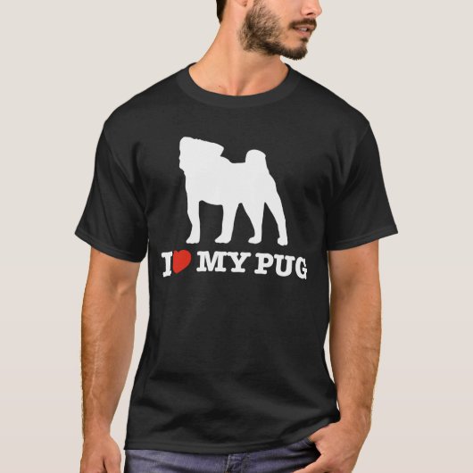 T-shirt J'aime mon carlin (Devant)
