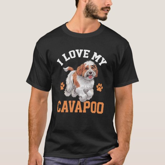 T-shirt J'Aime Mon Cavapoo (Devant)
