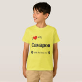 T-shirt J'aime mon Cavapoo (le chien masculin) (Devant entier)