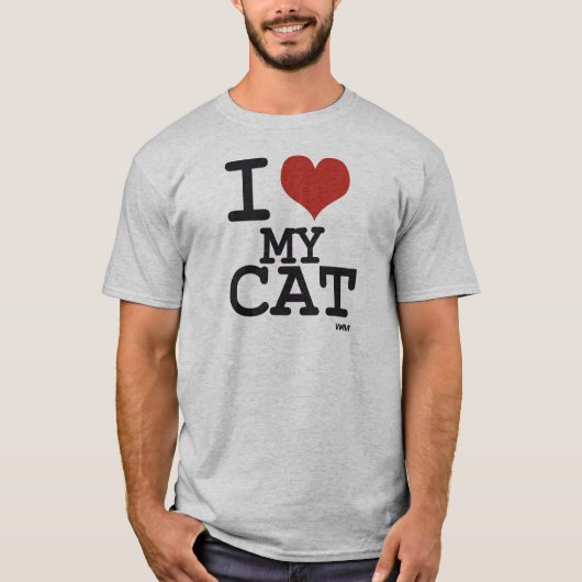 T-shirt J'aime mon chat (Devant)