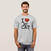 T-shirt J'aime mon chat (Devant entier)