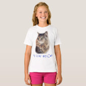 T-shirt J'aime mon chat (Devant entier)