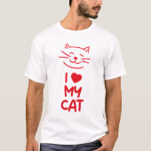 T-shirt J'aime mon chat (Devant)
