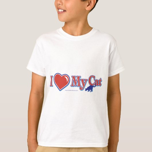 T-shirt J'aime mon chat (Devant)