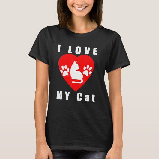 T-shirt J'Aime Mon Chat (Devant)