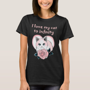 T-shirt j'aime mon chat à l'infini Chat
