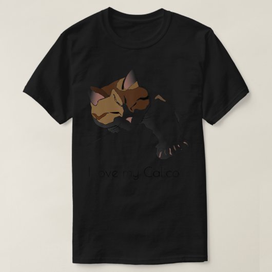 T-shirt J'aime mon chat calicot T  (Design devant)