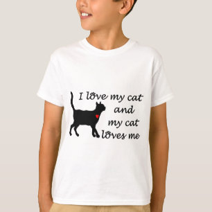 T-shirt J'aime mon chat et mon chat m'aime