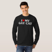 T-shirt J'Aime Mon Chat Gay (Devant entier)