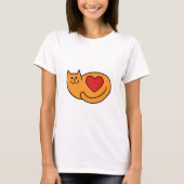 T-shirt J'aime mon chat ginger (Devant)