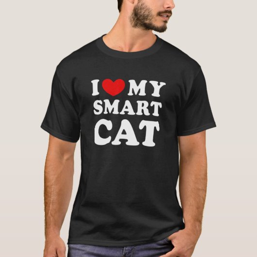T-shirt J'aime mon chat intelligent J'adore mon chat intel (Devant)
