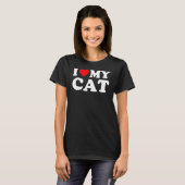 T-shirt J'Aime Mon Chat J'Aime Mes Chats Mignons Amusant P (Devant entier)