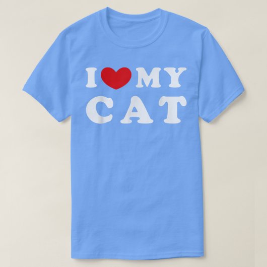 T-shirt J'Aime Mon Chat, J'Aime Mon Chat (Design devant)