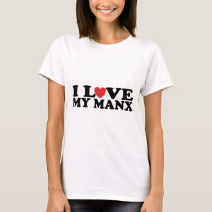 T-shirt J'aime mon chat mannois