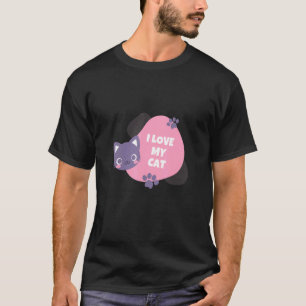T-shirt J'Aime Mon Chat Merveilleux Et Garant Propriétaire