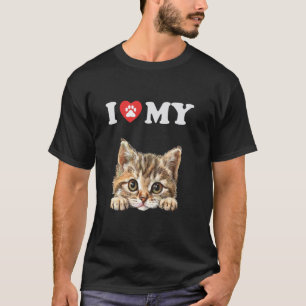 T-shirt J'aime mon chat Munchkin chaton drôle amateur de c