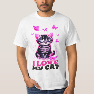 T-SHIRT J'AIME MON CHAT NOUVEAU CONCEPTEUR DE MODE
