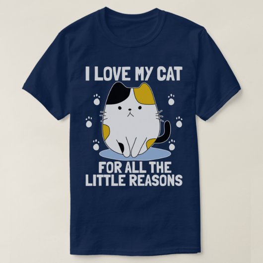 T-shirt J'Aime Mon Chat Pour Toutes Les Petites Raisons L' (Design devant)