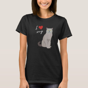 T-shirt J'aime mon chat Shorthair britannique