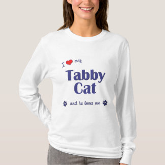 T-shirt J'aime mon chat tigré (le chat masculin)