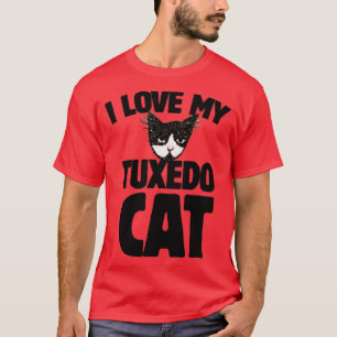 T-shirt J'aime mon chat tuxedo