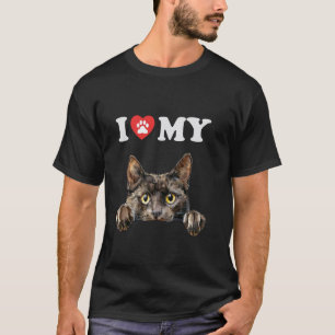 T-shirt J'aime mon chat York Kitten au Chocolat Drôle d'am