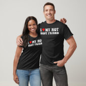 T-shirt J'Aime Mon Chaud Meilleur Ami Je Coeur Mon Chaud M (Unisexe)