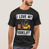 T-shirt J'Aime Mon Chauffeur Forklifter Forklift_2 (Devant)
