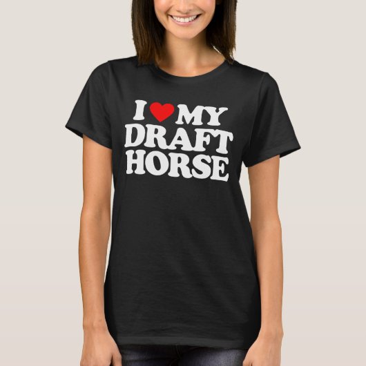 T-SHIRT J'AIME MON CHEVAL DE TRAIT (Devant)