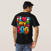 T-shirt J'Aime Mon Chien (Dos entier)