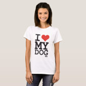 T-shirt j'aime mon chien (Devant entier)