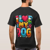 T-shirt J'Aime Mon Chien (Dos)