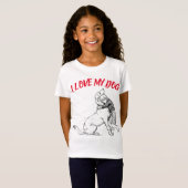 T-Shirt J'aime mon chien (Devant entier)